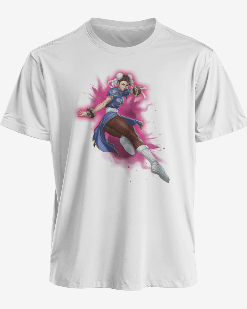 Polera premium Blanco de Chun-li