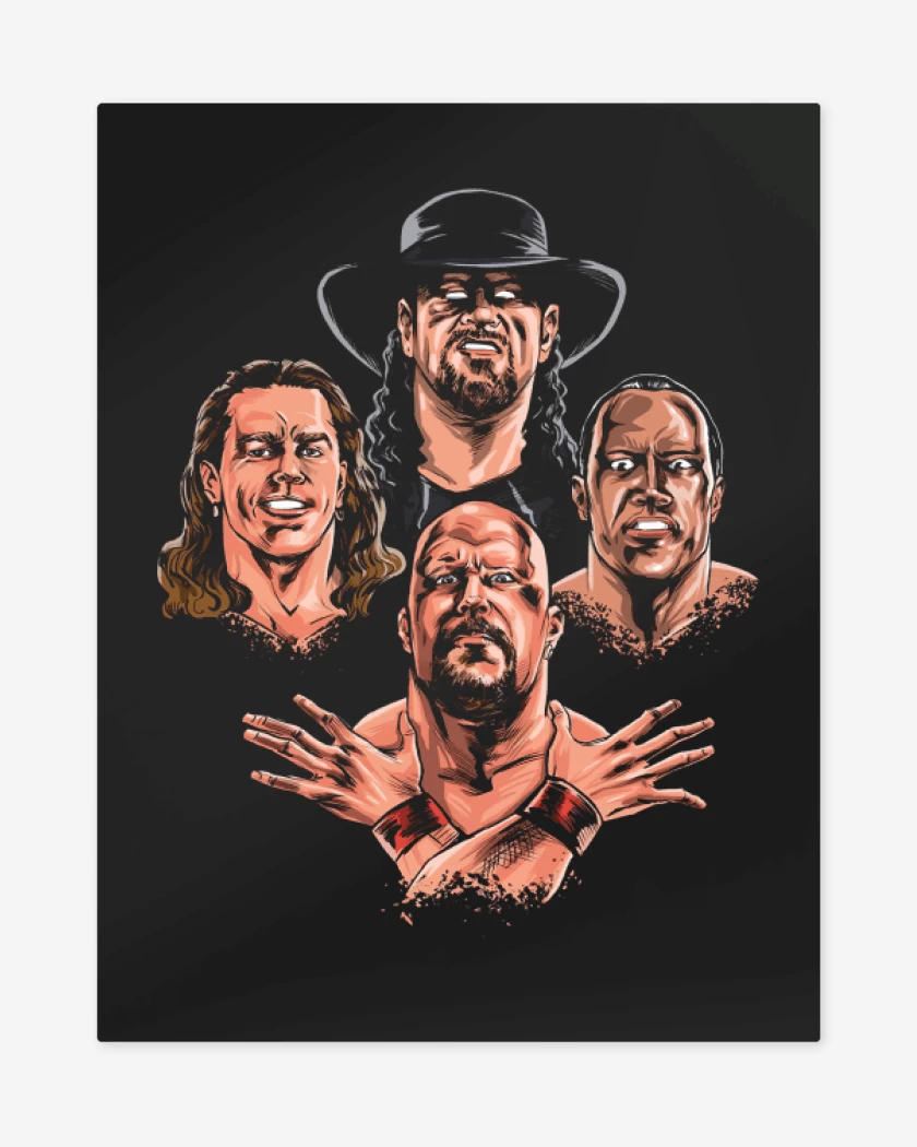 Print metalico Negro de Wrestle Rhapsody