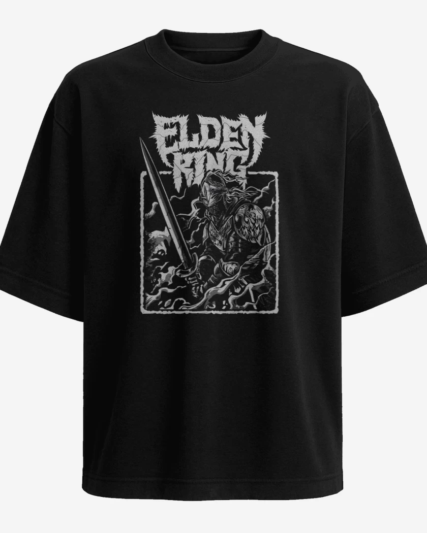 Polera Oversize Negro de Elden Ring