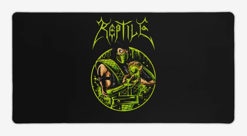 Mouse pad Gamer Negro de Reptile Immortal