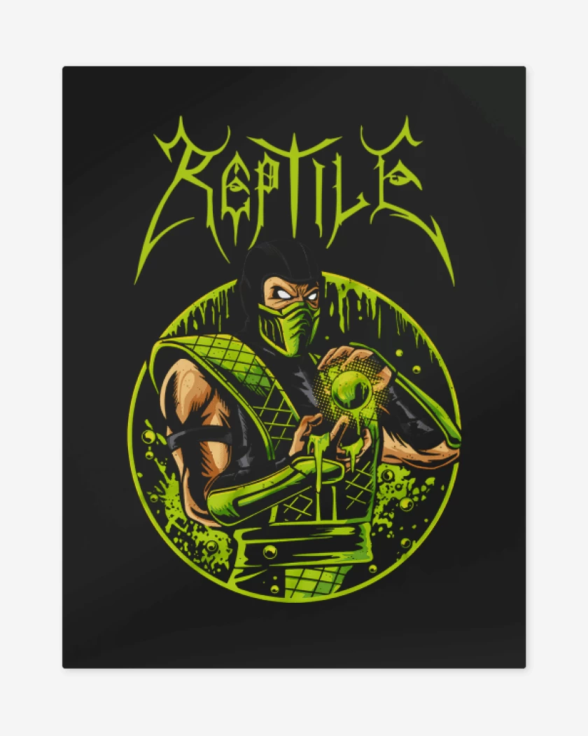 Print metalico Negro de Reptile Immortal