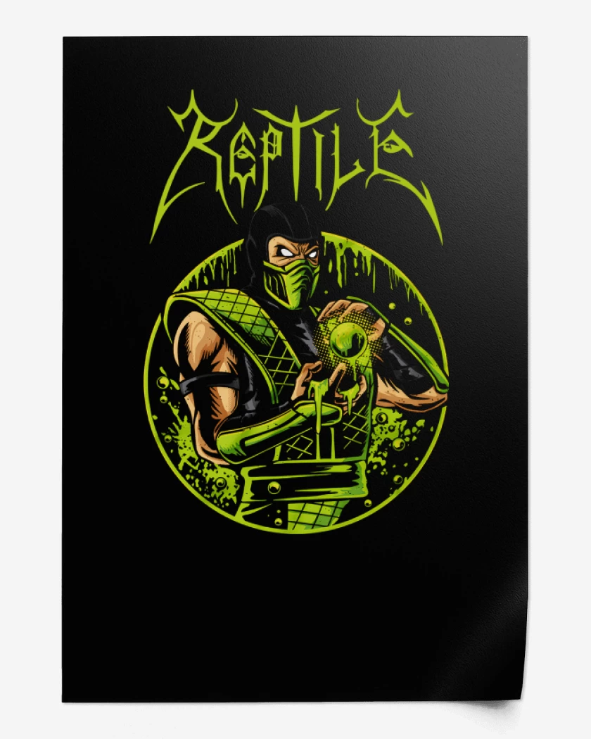 Print Negro de Reptile Immortal