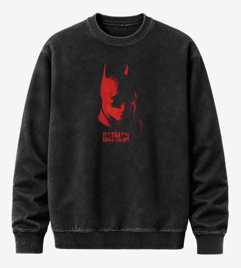 Poleron Polo Acid Wash Negro de The Batman