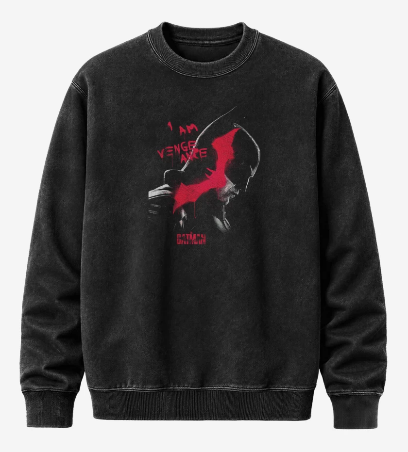 Poleron Polo Acid Wash Negro de I Am Vengeance