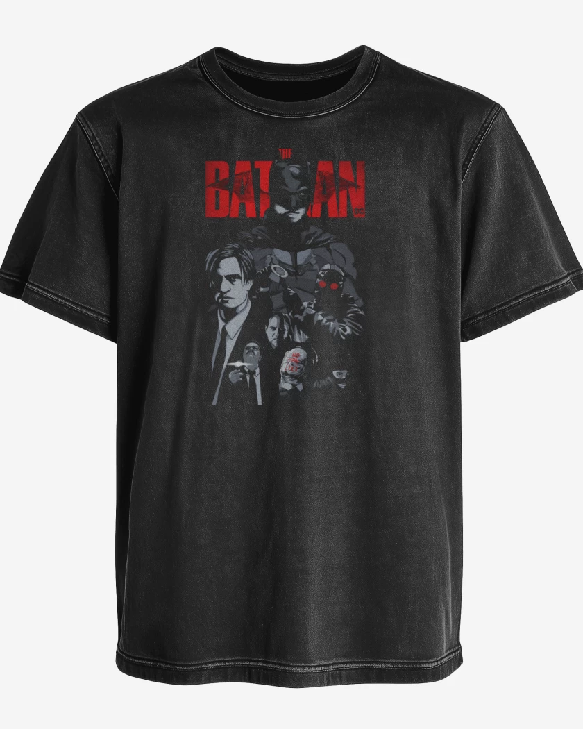 Polera desgastada Negro de The Batman: Movie