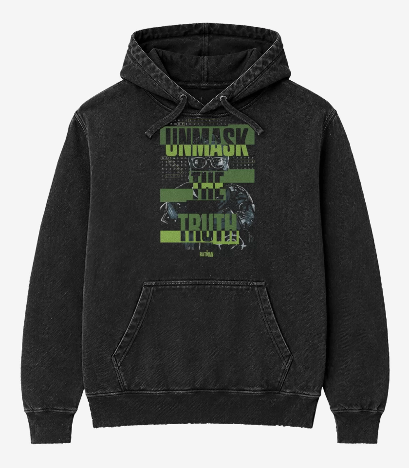 Poleron Canguro Acid Wash Negro de Unmask The Truth