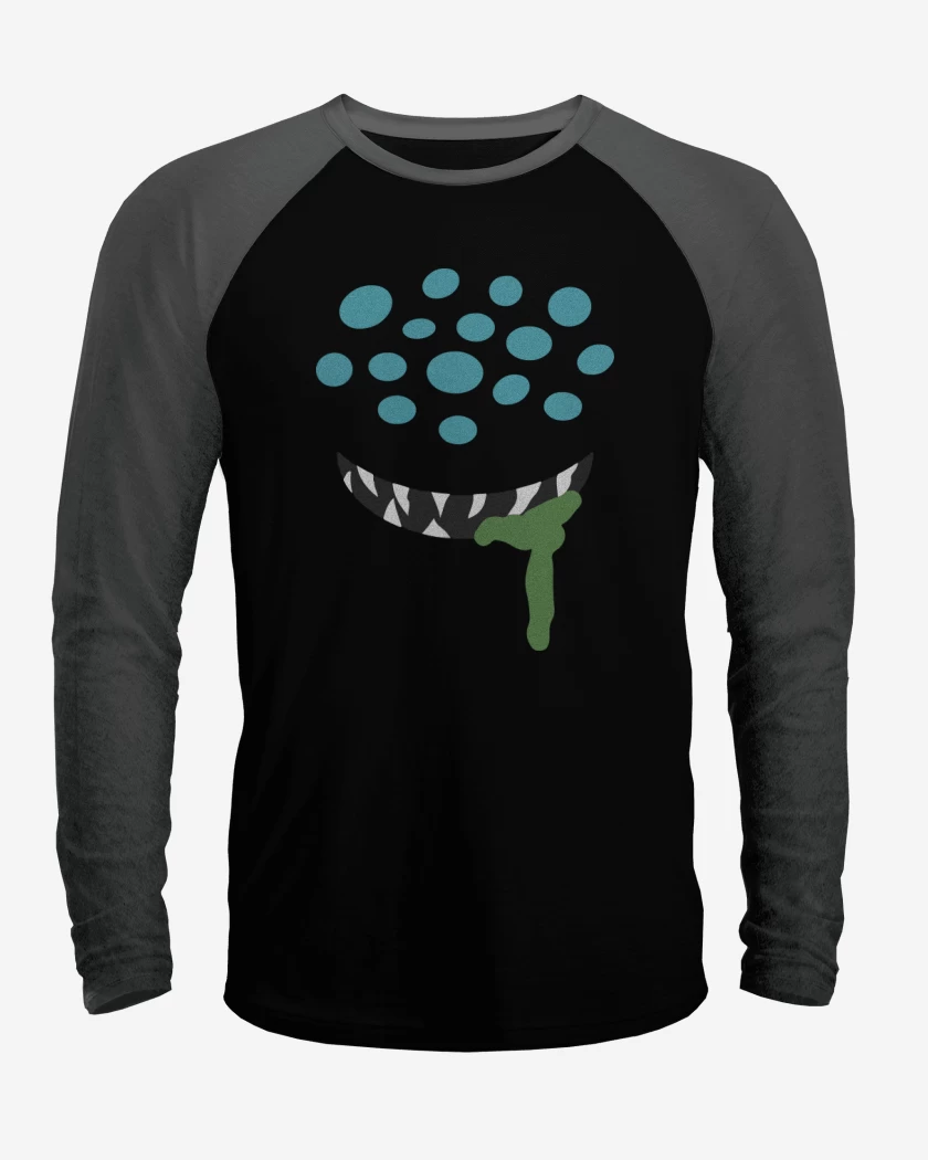 Polera Raglan Negro / Negro Heather de Nashor
