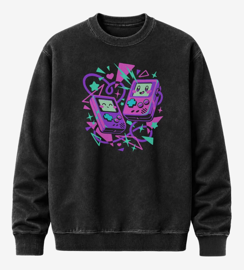 Poleron Polo Acid Wash Negro de Consolitas
