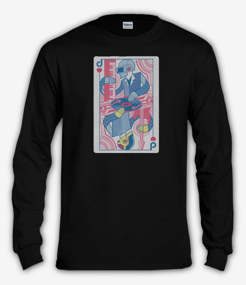Polera manga larga Negro de Daft King