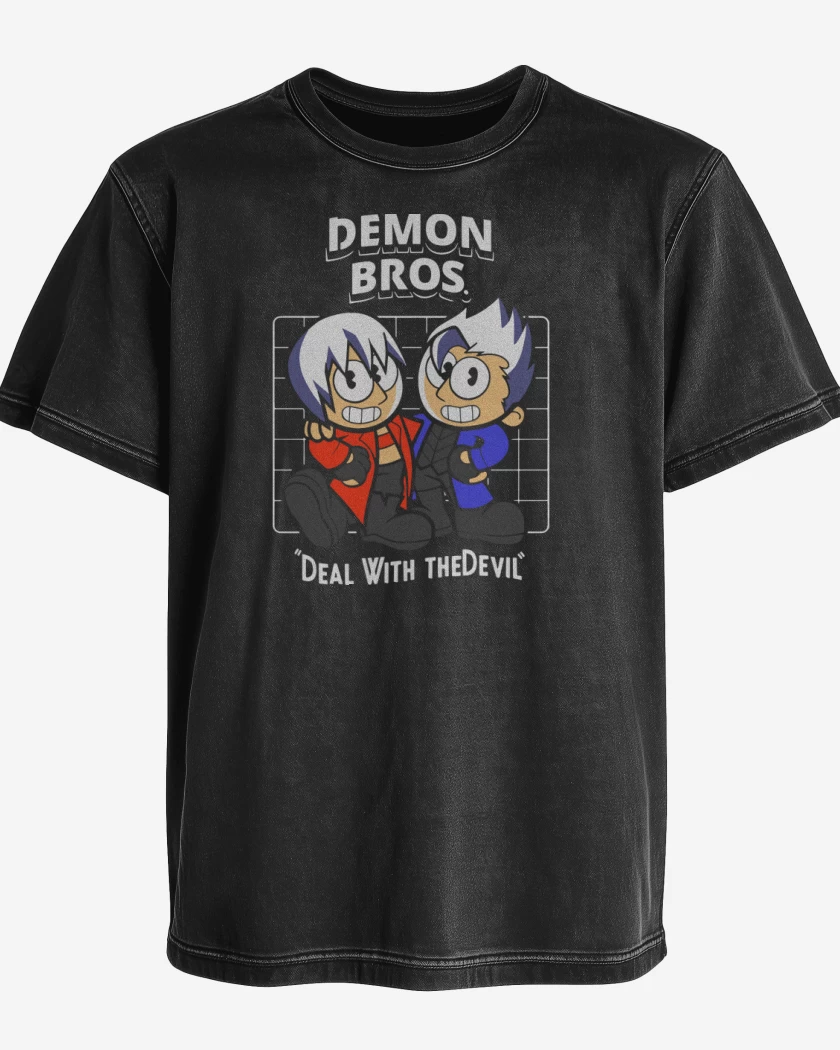 Polera desgastada Demon Bros
