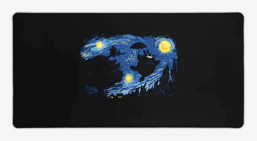 Mouse pad Gamer Negro de Van Ghibli