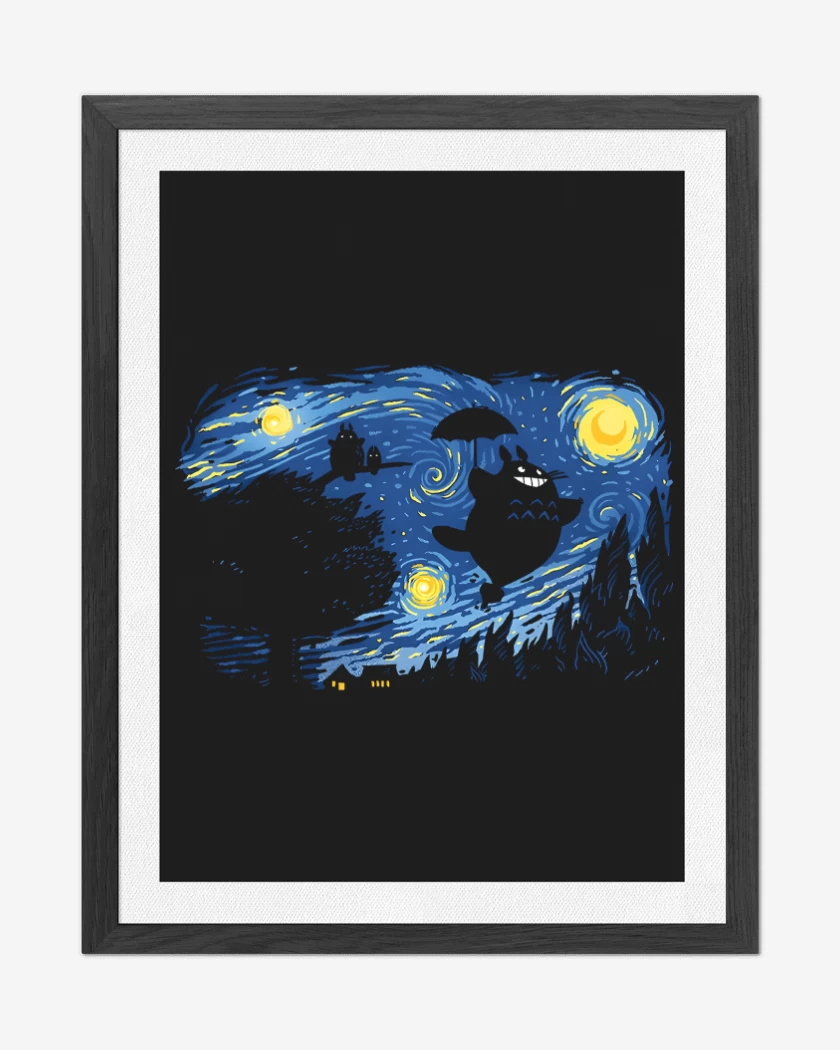 Cuadro decorativo Negro de Van Ghibli