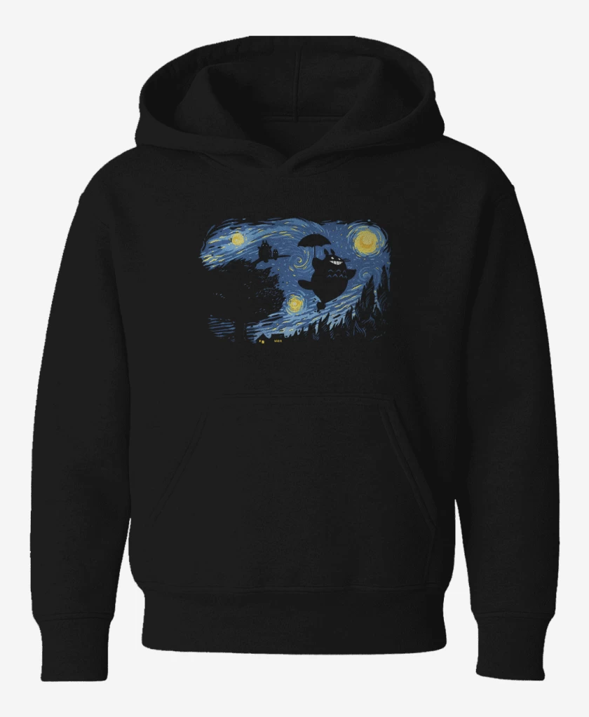Poleron de niño Negro de Van Ghibli