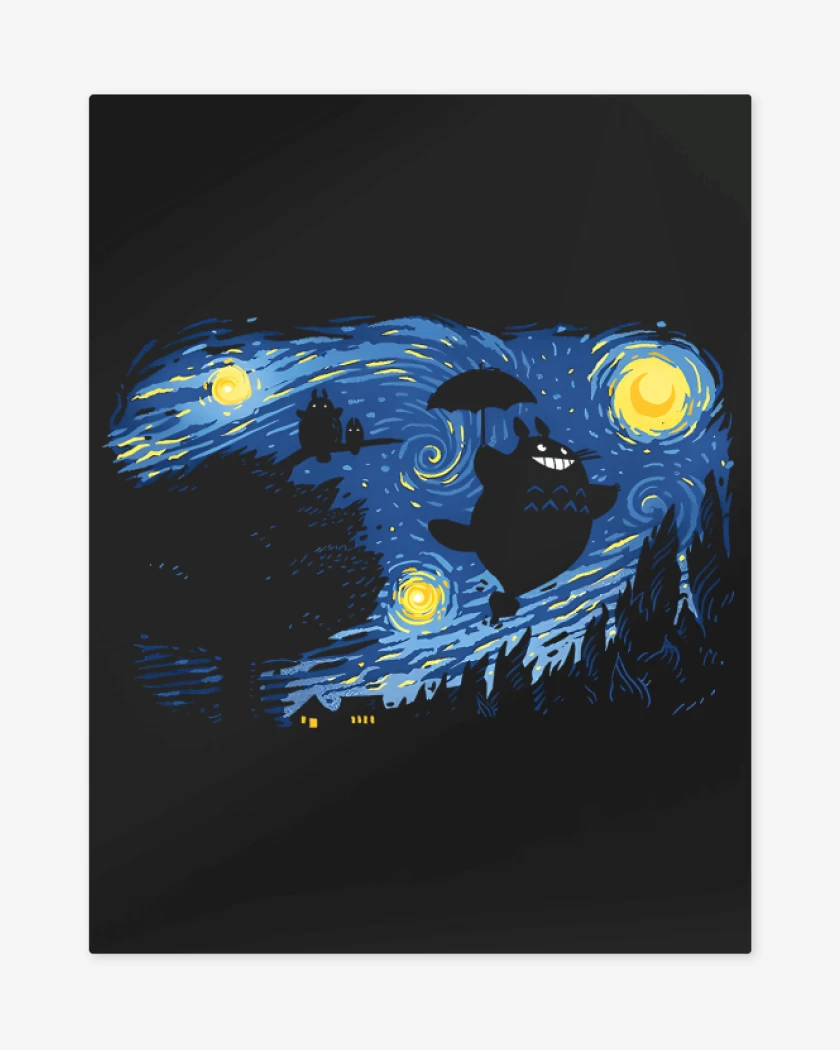 Print metalico Negro de Van Ghibli