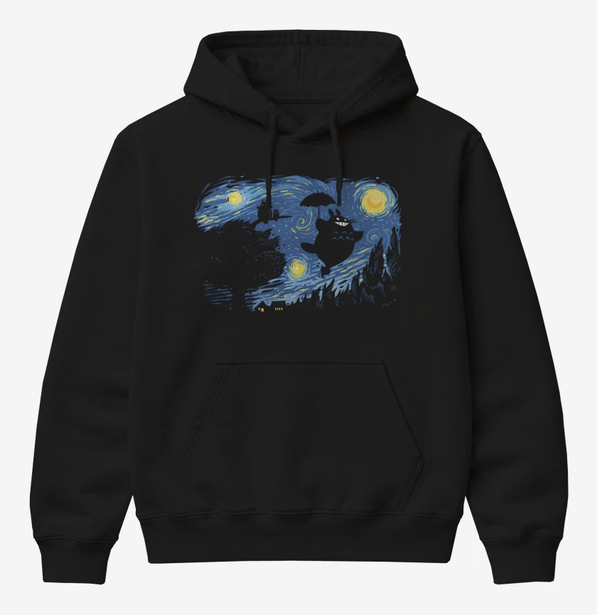 Poleron Canguro básico Negro de Van Ghibli