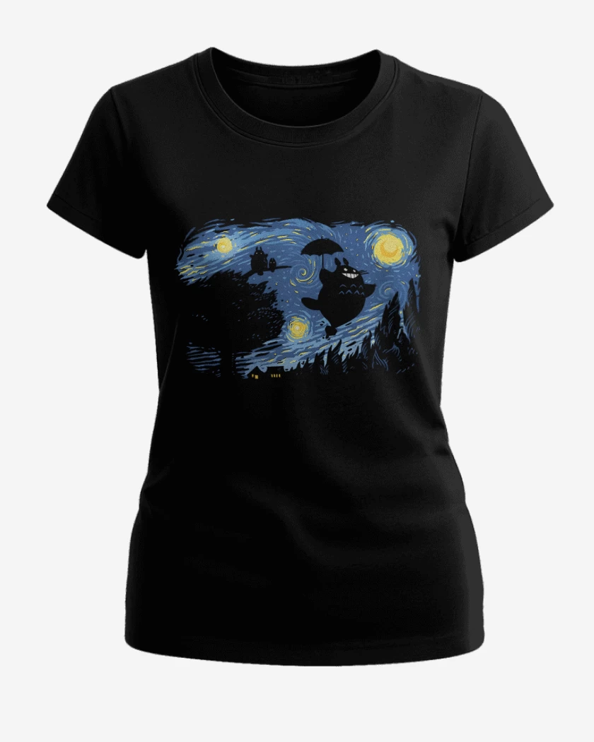 Polera de Mujer Negro de Van Ghibli
