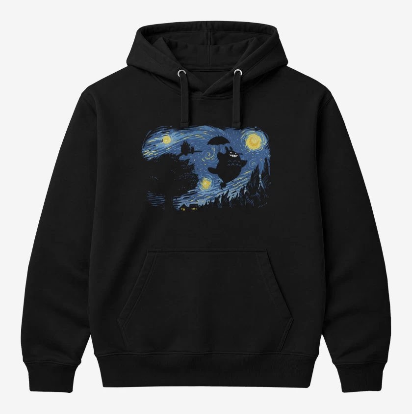 Polerón Canguro Negro de Van Ghibli