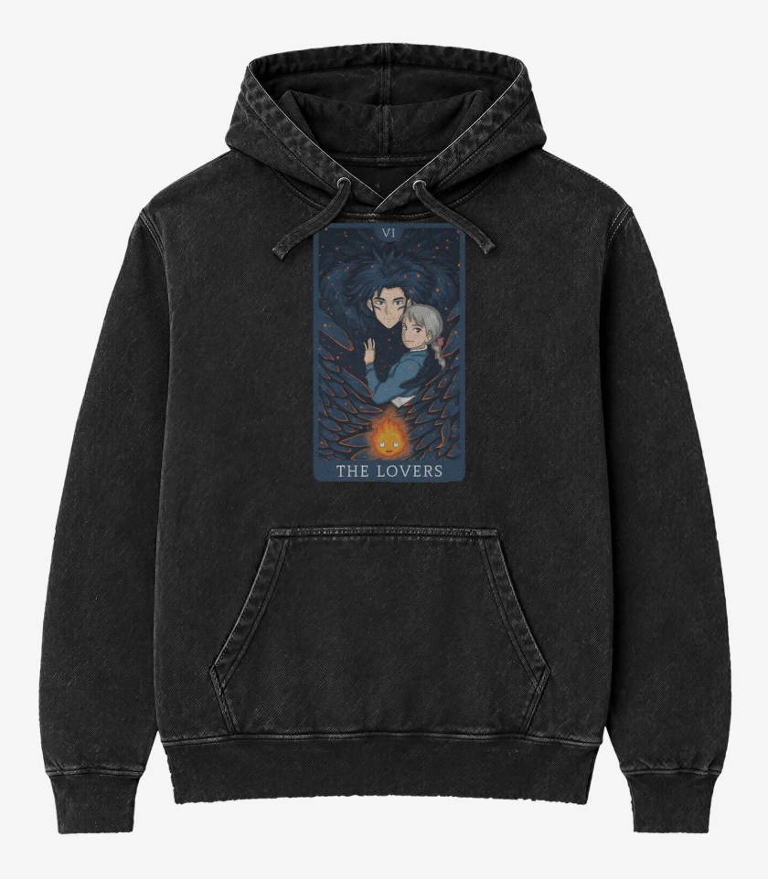 Poleron Canguro Acid Wash Negro de Howl & Sofi