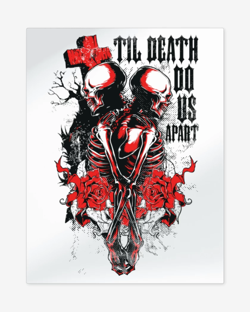 Print metalico Blanco de Death