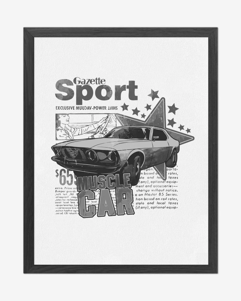 Cuadro decorativo Blanco de Muscle Car