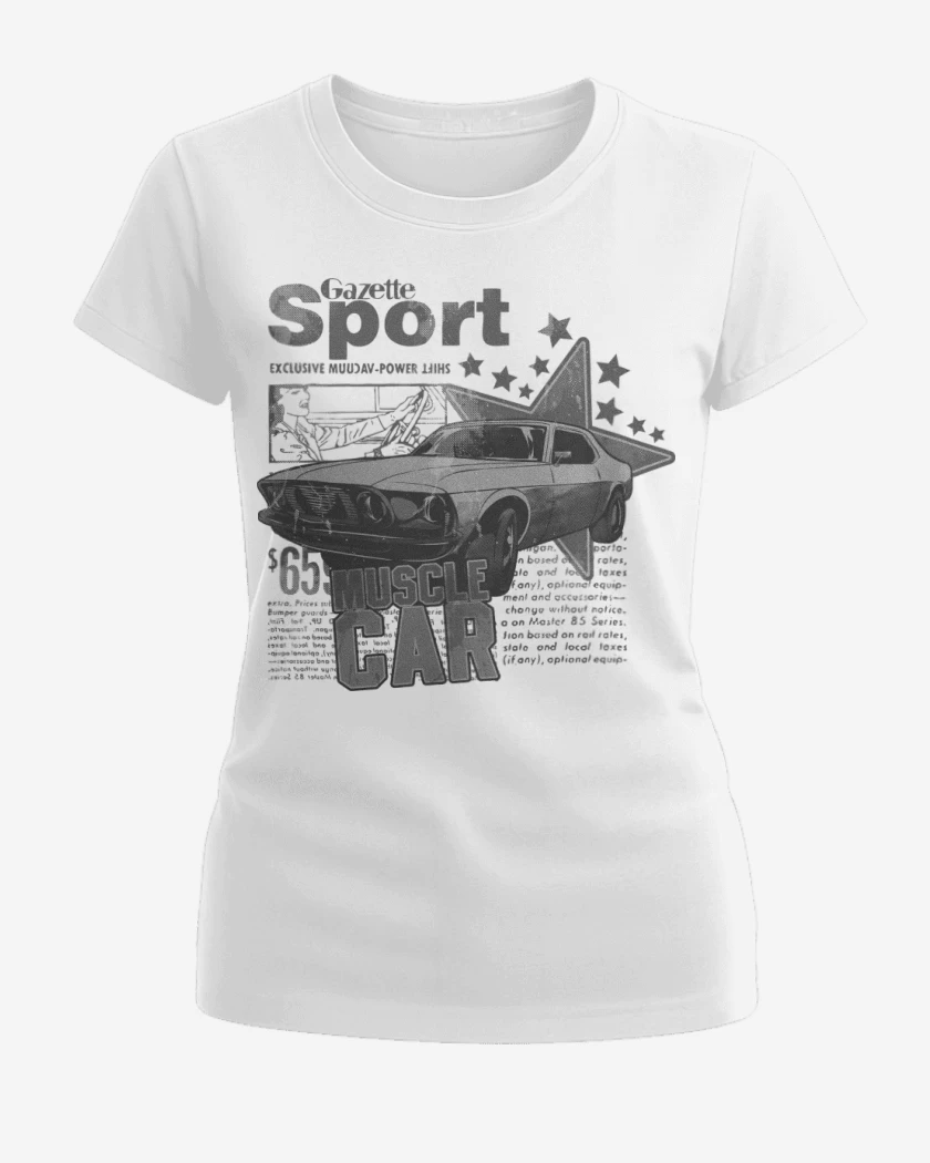 Polera de Mujer Blanco de Muscle Car