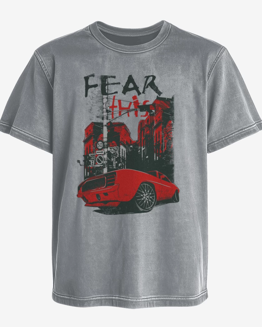 Polera desgastada Fear 