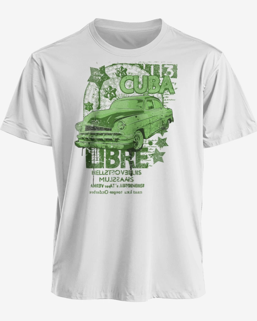 Polera premium Blanco de Free Cuba