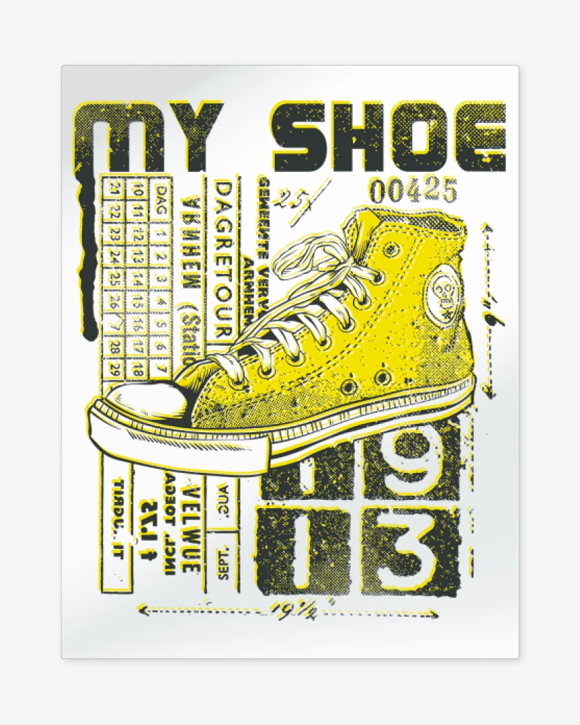 Print metalico Blanco de La Converse