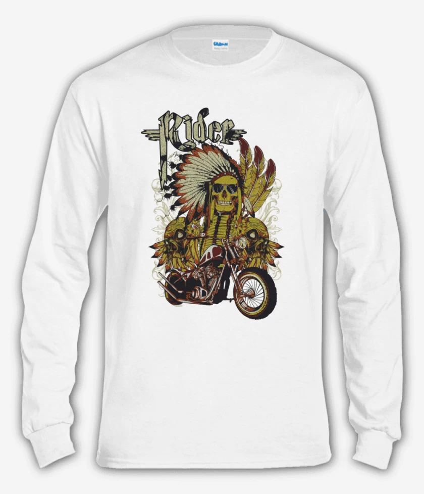 Polera manga larga Blanco de Rider