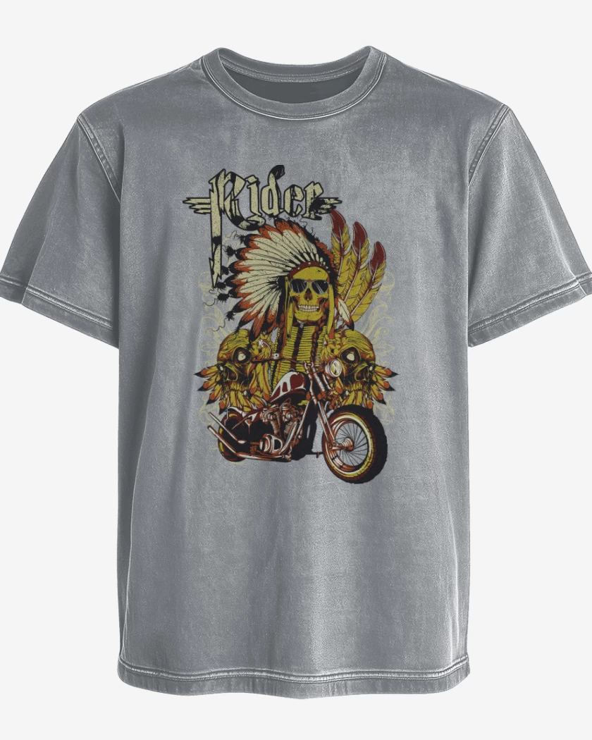 Polera desgastada Gris Melange de Rider