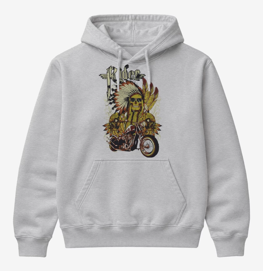 Poleron Canguro básico Gris Melange de Rider