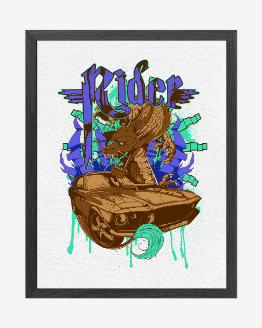 Cuadro decorativo Blanco de Rider 2