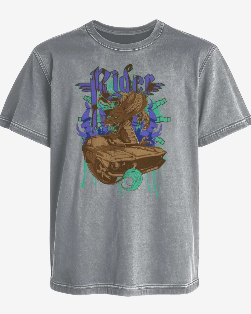 Polera desgastada Gris Melange de Rider 2
