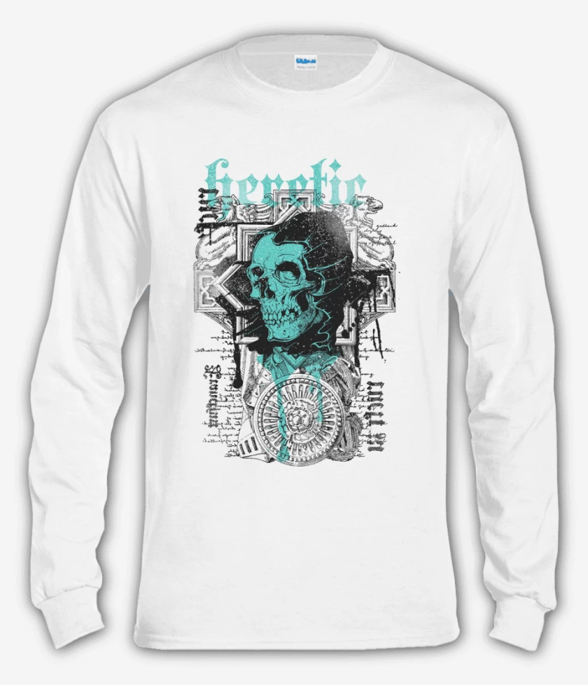 Polera manga larga Blanco de La muerte