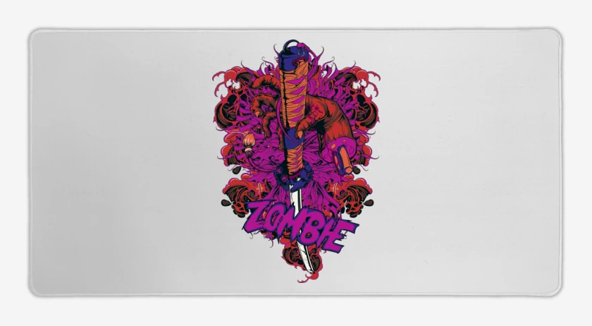 Mouse pad Gamer Blanco de Espada Zombie