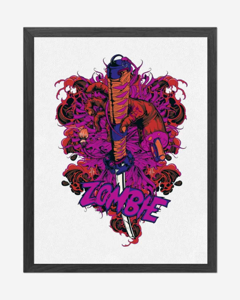 Cuadro decorativo Espada Zombie