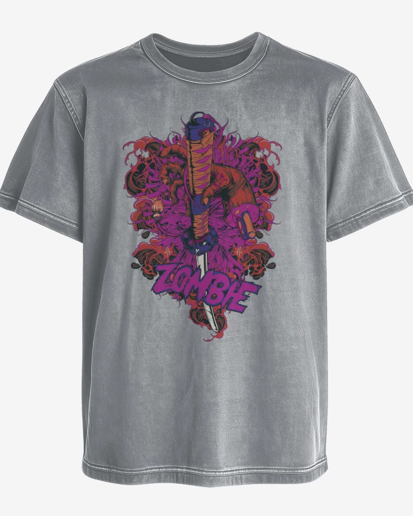 Polera desgastada Espada Zombie
