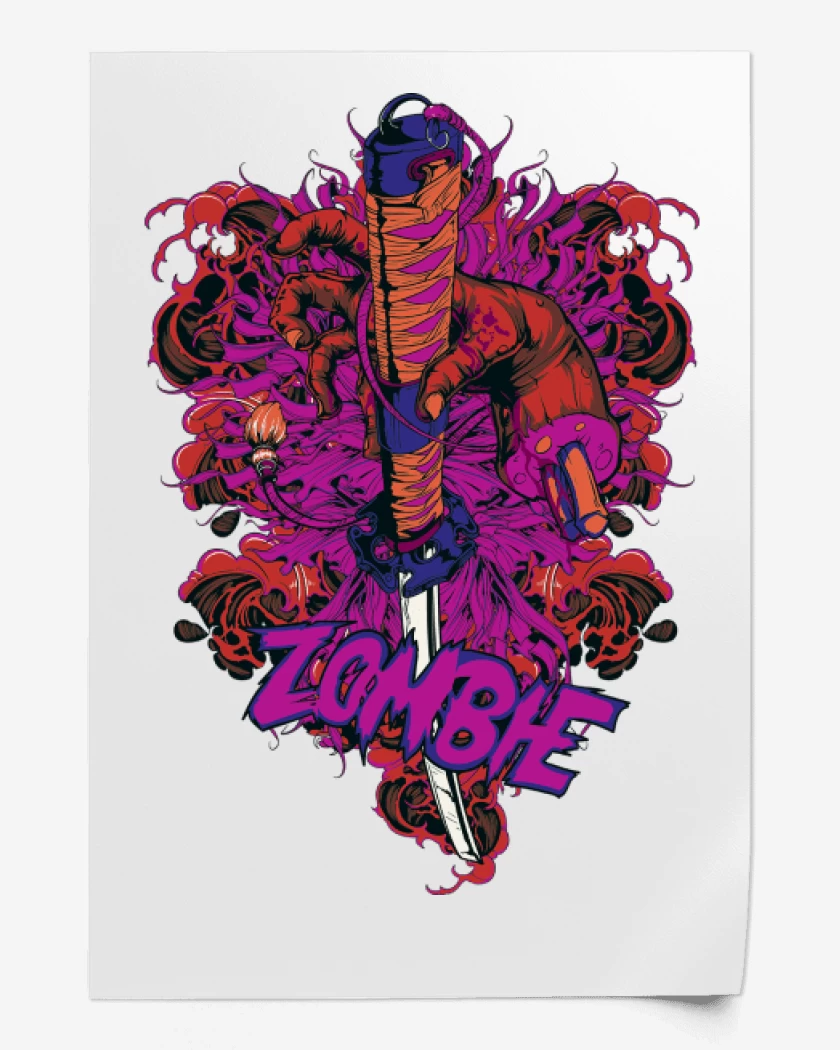 Print Blanco de Espada Zombie