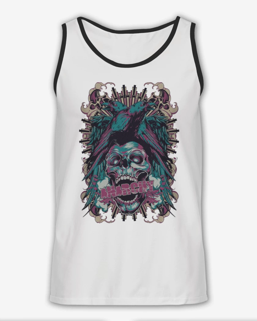 Sudadera Blanco de Anarchy Skull 