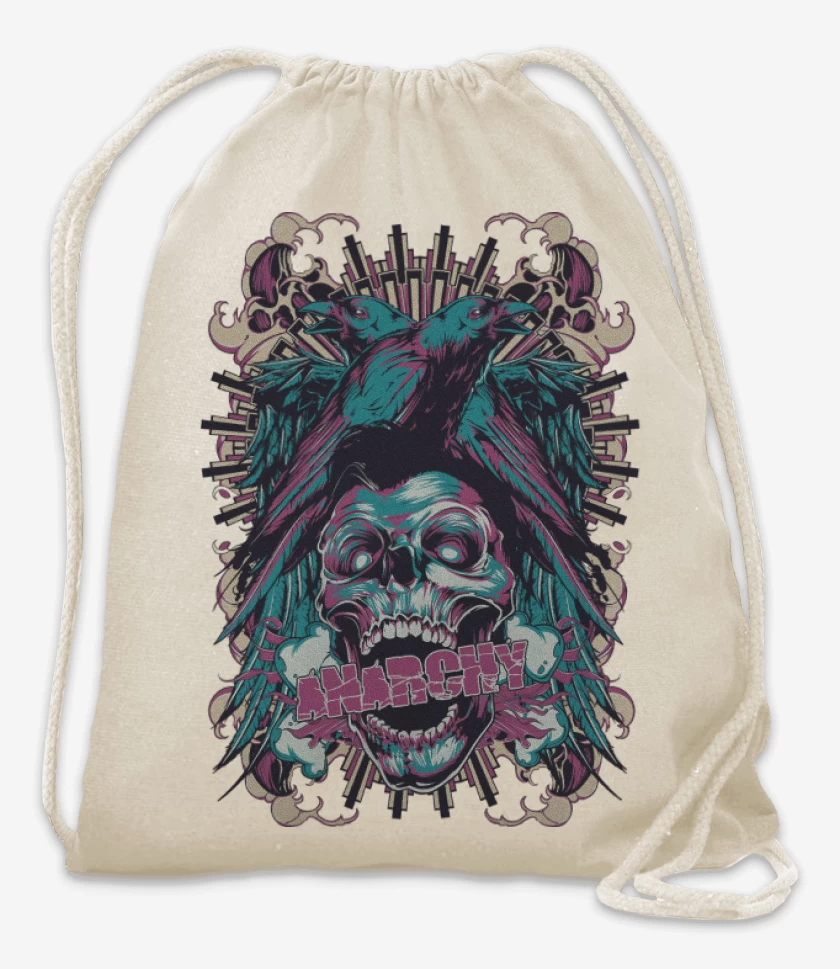Mochila Blanco de Anarchy Skull 