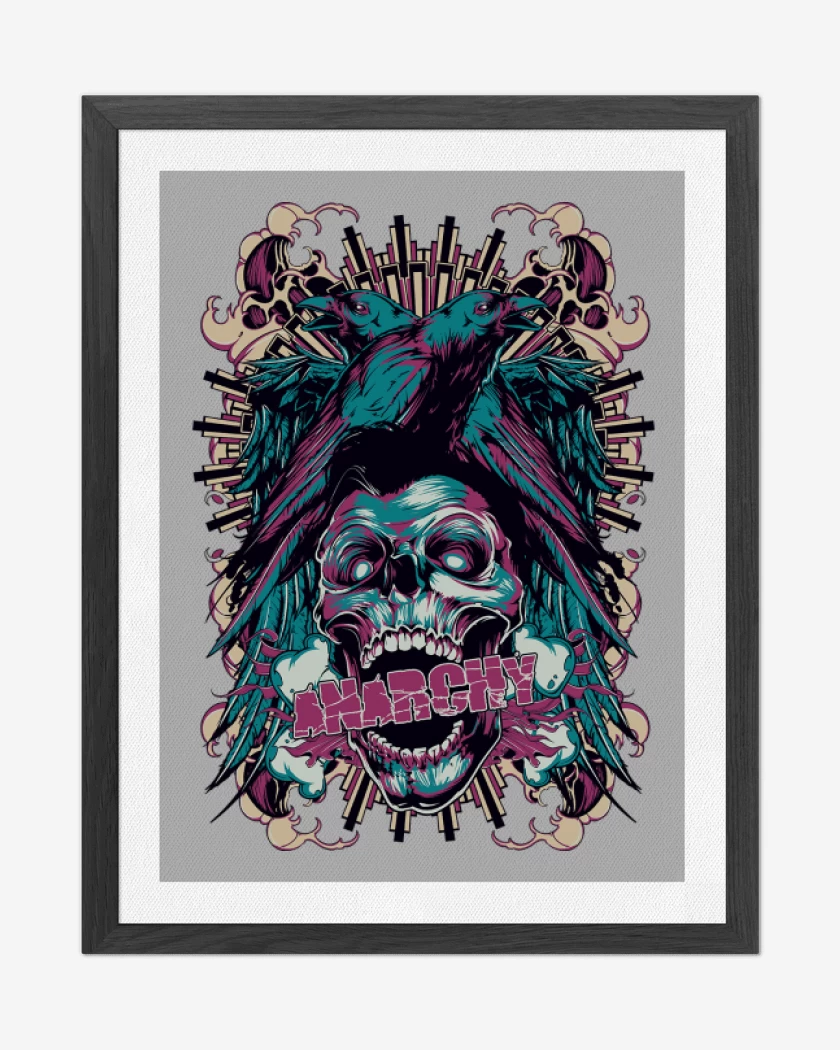 Cuadro decorativo Anarchy Skull 