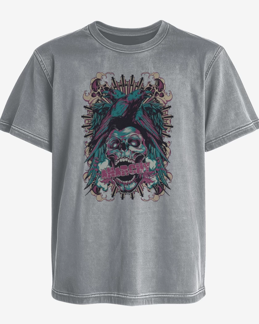 Polera desgastada Anarchy Skull 