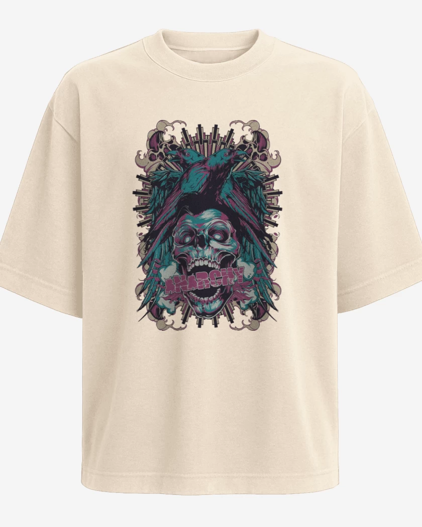 Polera Oversize Anarchy Skull 