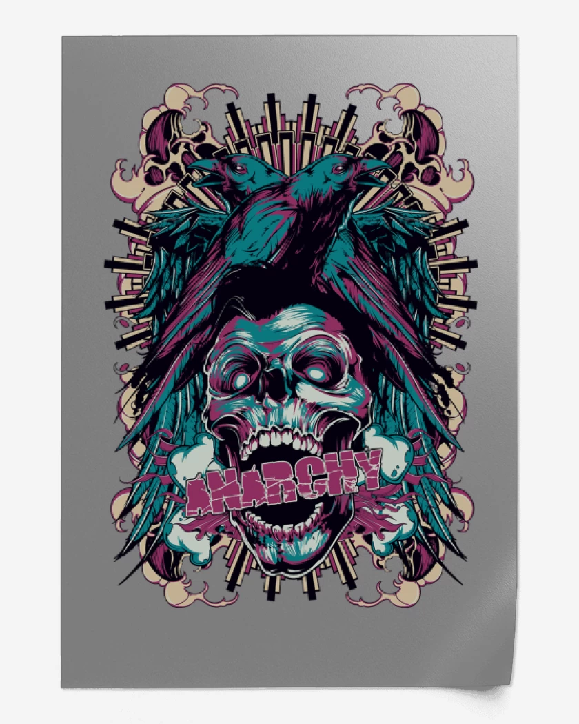 Print Anarchy Skull 