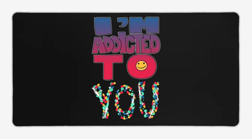 Mouse pad Gamer Negro de Im addicted