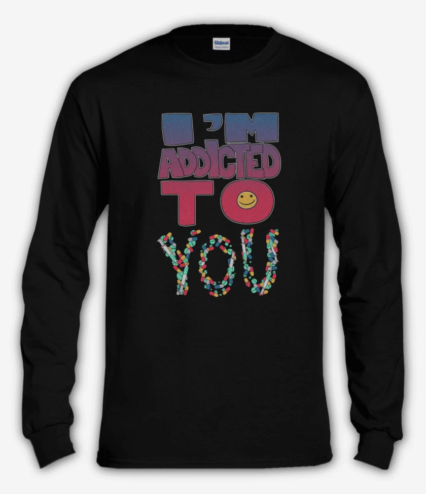 Polera manga larga Negro de Im addicted