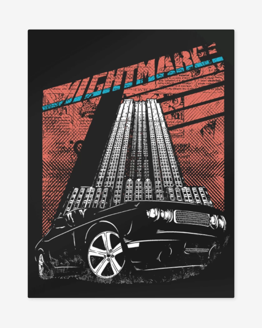 Print metalico Negro de Nightmare