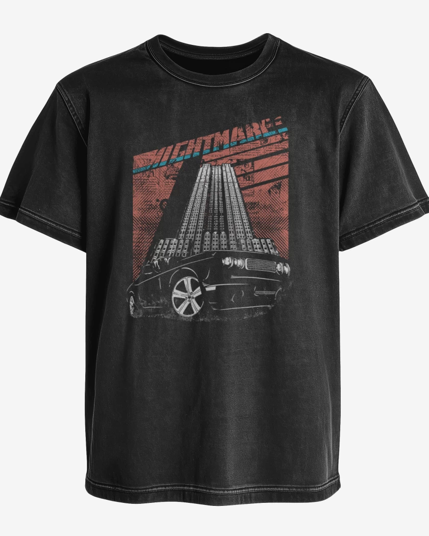 Polera desgastada Negro de Nightmare