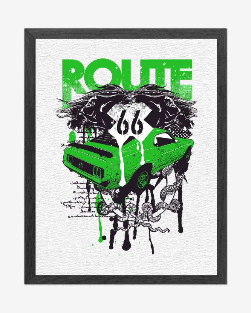 Cuadro decorativo Ruta 66