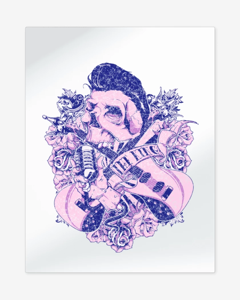 Print metalico Blanco de The king